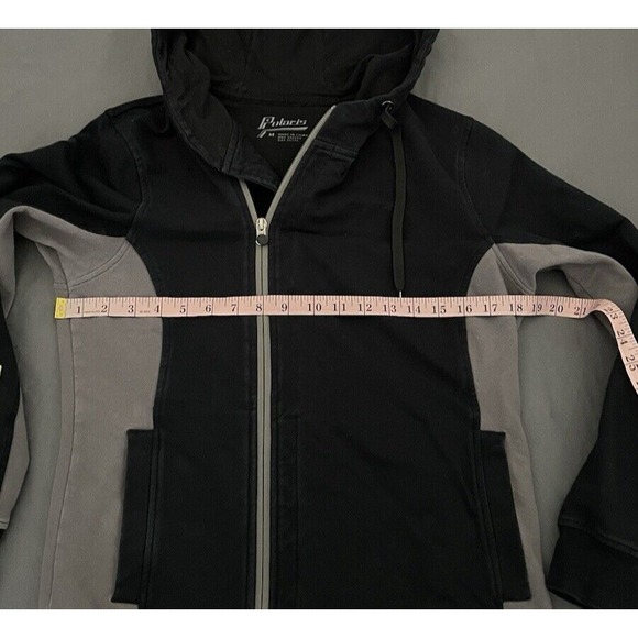 Polaris Jacket Womens Medium Black Gray Full Zip Hoodie Sweatshirt Long Sleeve - Picture 10 of 12